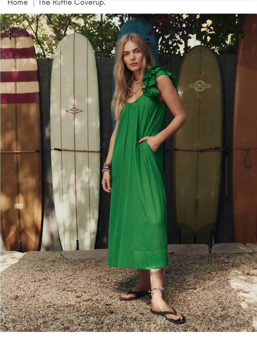 THE GREAT. The Ruffle Cover Up Dress Sz S